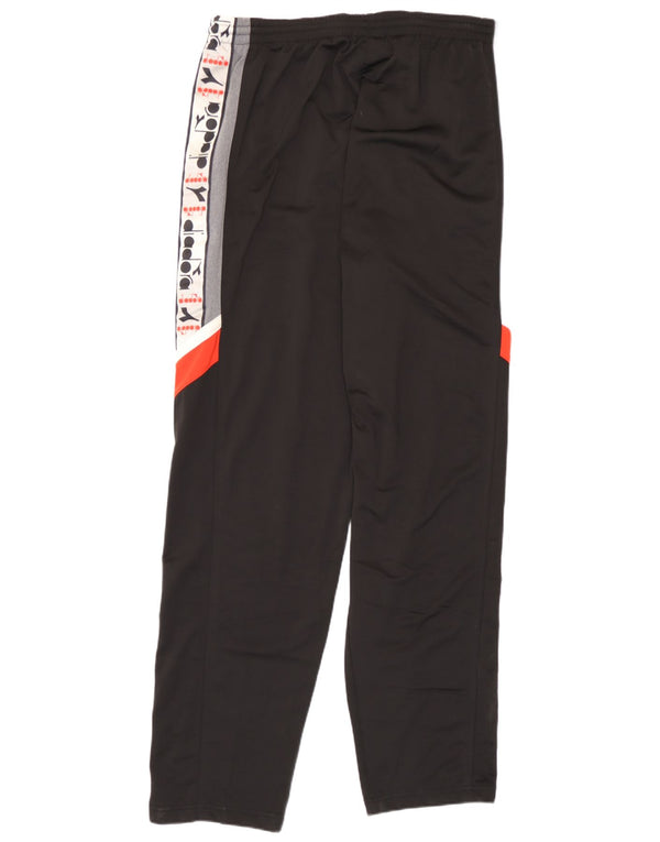 Pantaloni de trening grafic Diadora pentru bărbați UK 46 XL, negru, bloc de culoare
