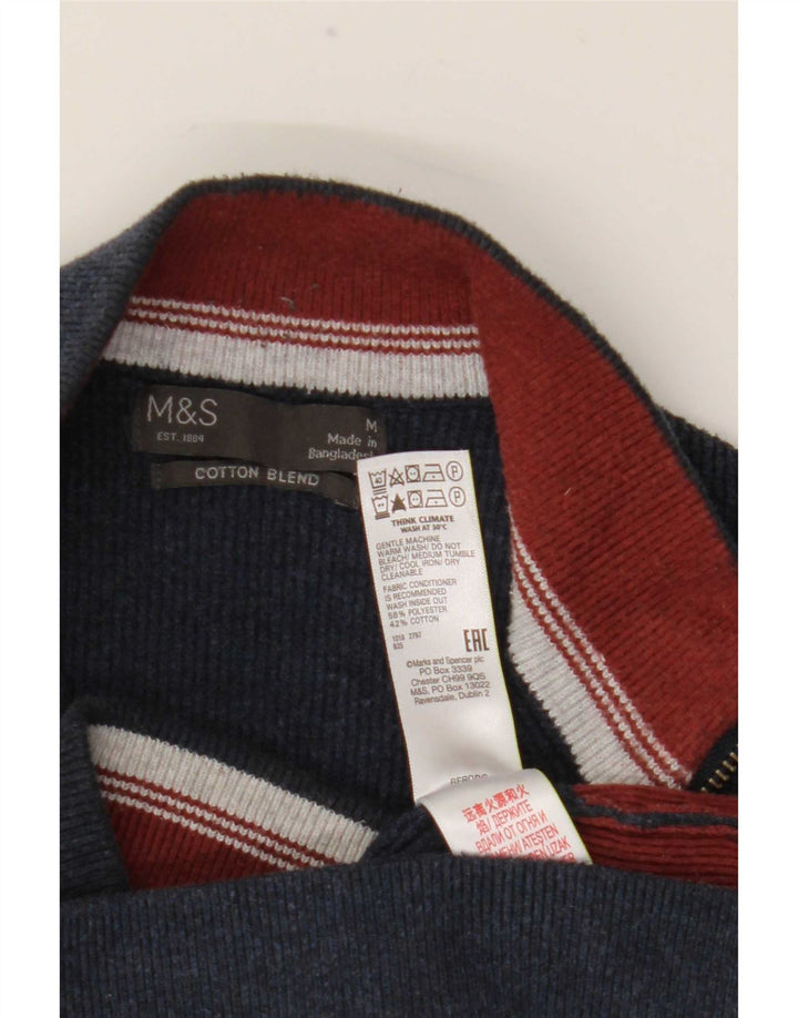 Pulover cardigan pentru bărbați Marks & Spencer, poliester bleumarin mediu