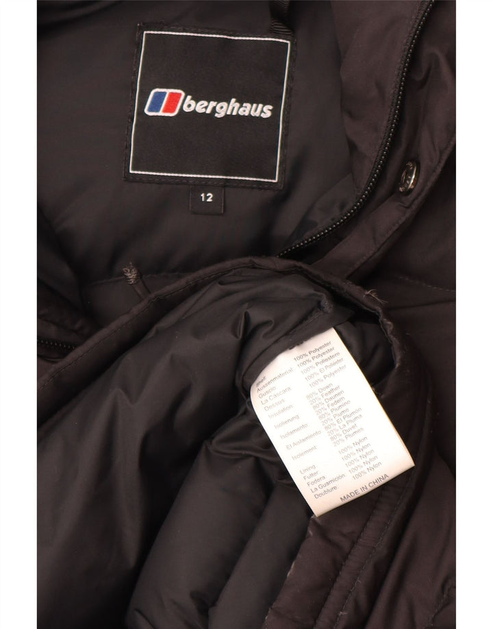 Palton căptușit cu glugă pentru femei Berghaus UK 12 Poliester mediu negru