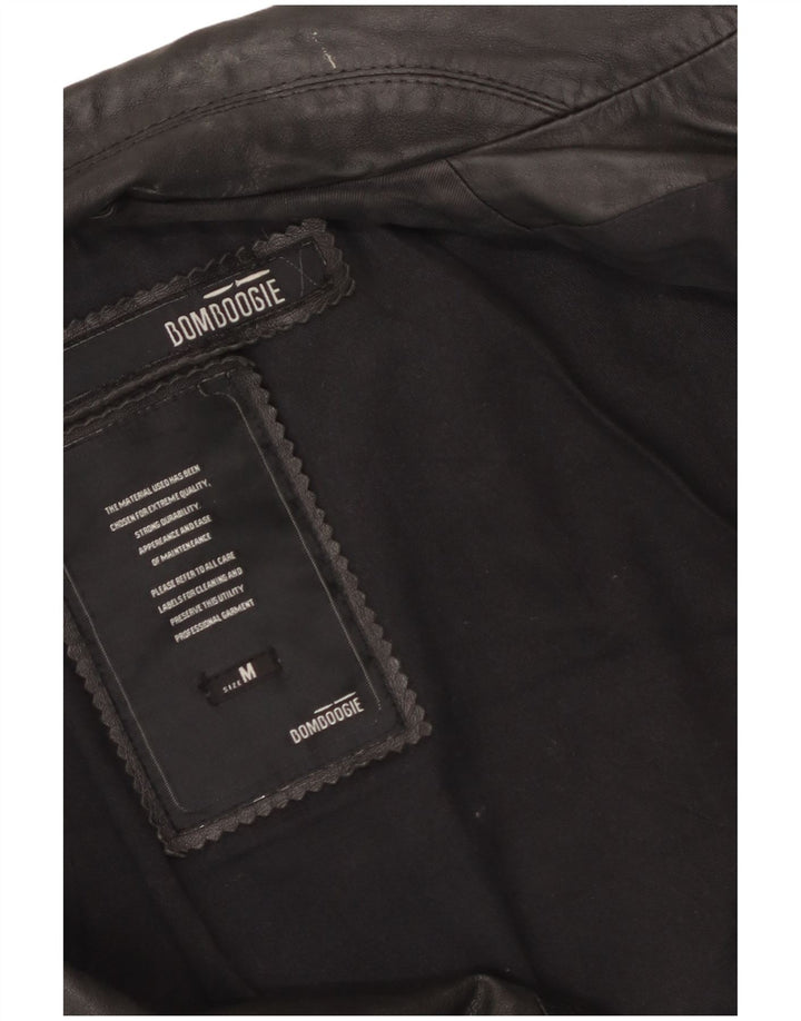 Bomboogie Jachetă Biker din piele pentru femei UK 14 Medium Black