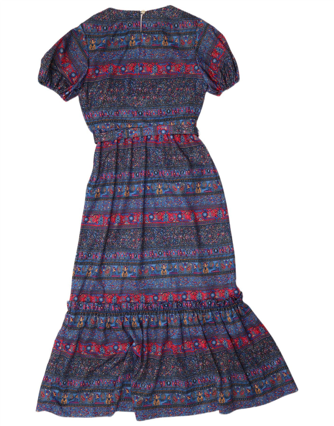 VINTAGE Rochie Maxi pentru femei UK 12 Medium Multicolor Paisley