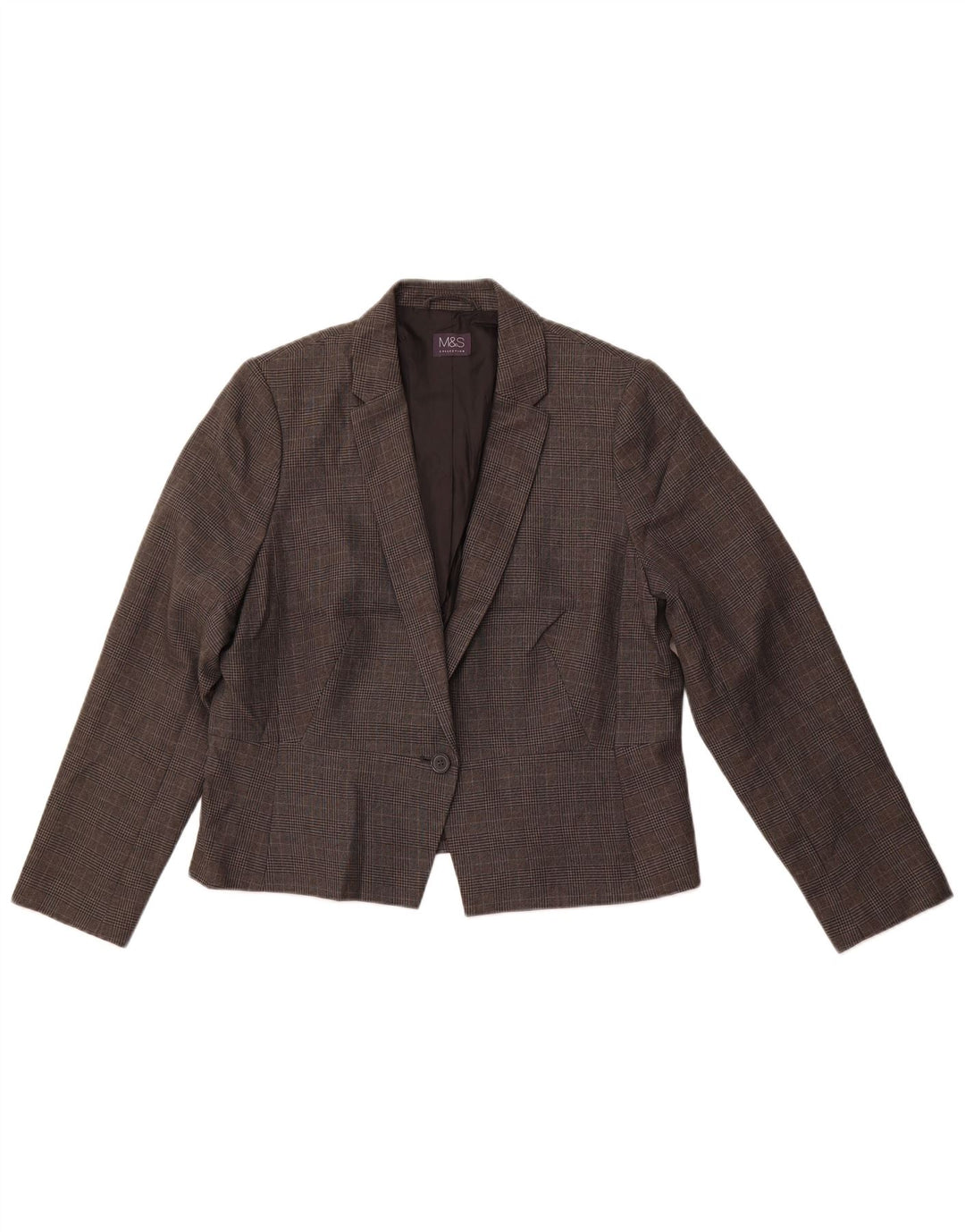 MARKS & SPENCER Sacou blazer pentru femei cu 1 nasture UK 16, mare, gri