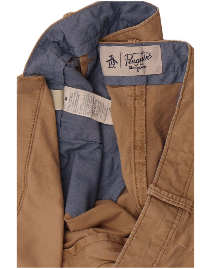 Pantaloni scurți chino pentru bărbați Penguin W36, mare, bej, bumbac