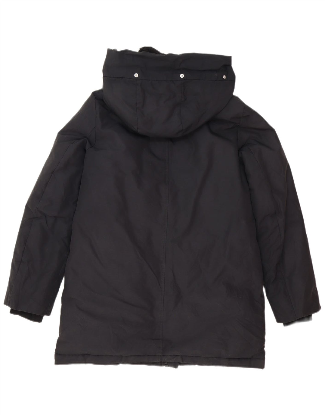 Jachetă parka cu glugă pentru femei Zara UK 6 XS poliester negru