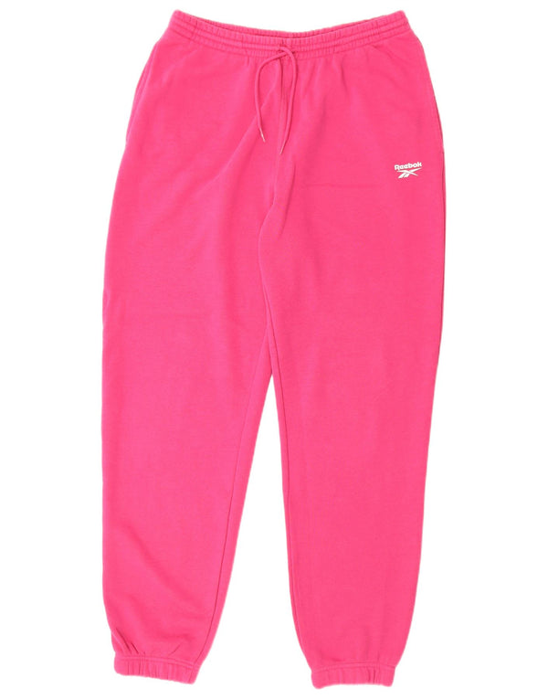 Pantaloni de trening pentru femei Reebok Joggeri UK 14 Bumbac roz mediu