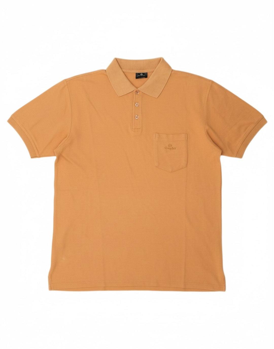 VINTAGE Mens Polo Shirt Large Orange Cotton
