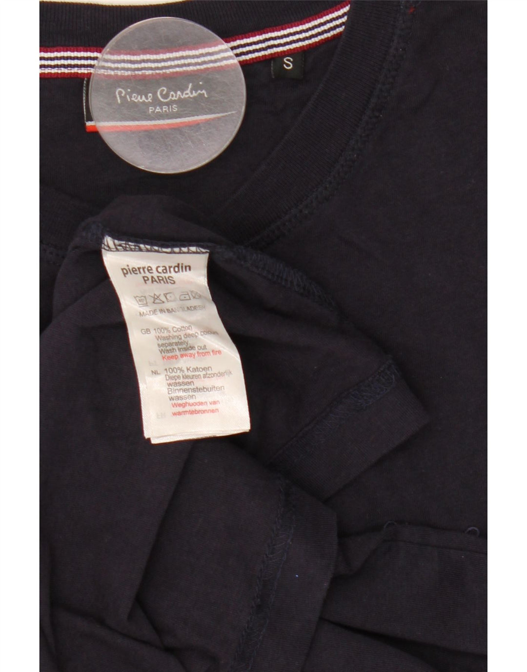 Pierre Cardin Top pentru bărbați cu mânecă lungă, mic, bleumarin, bumbac