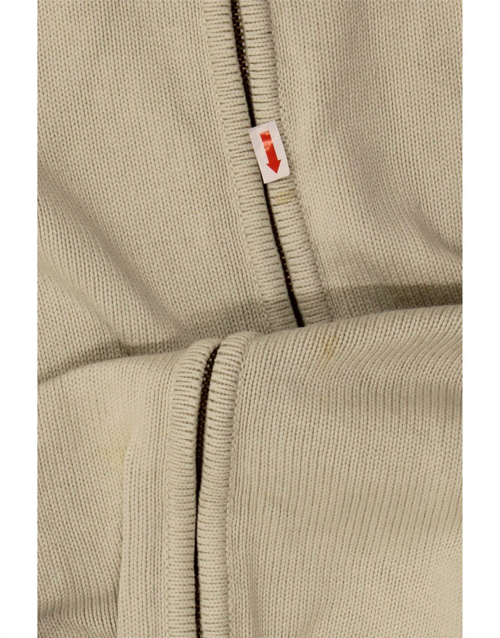 Pulover cardigan pentru bărbați Zara XL din bumbac alb