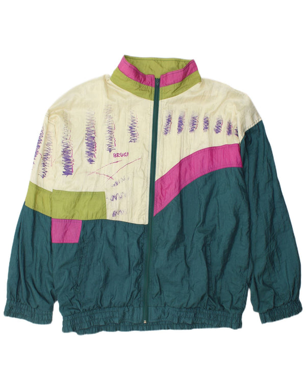 Jachetă de trening grafică pentru bărbați Brugi XL, verde, poliester color bloc