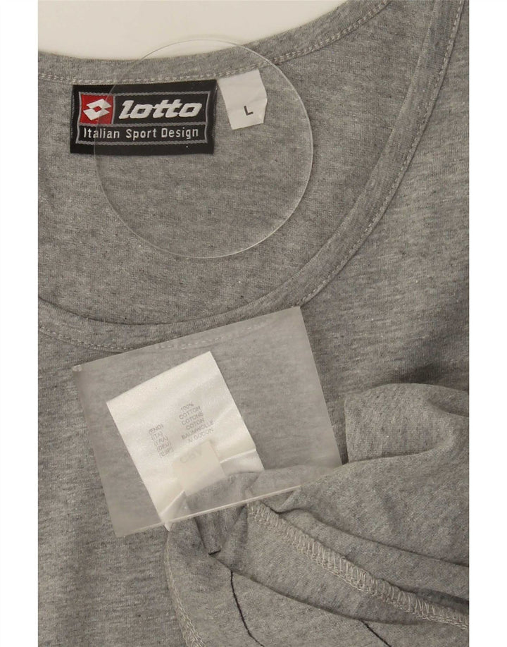 Lotto Mens Vest Top Large Grey Bumbac