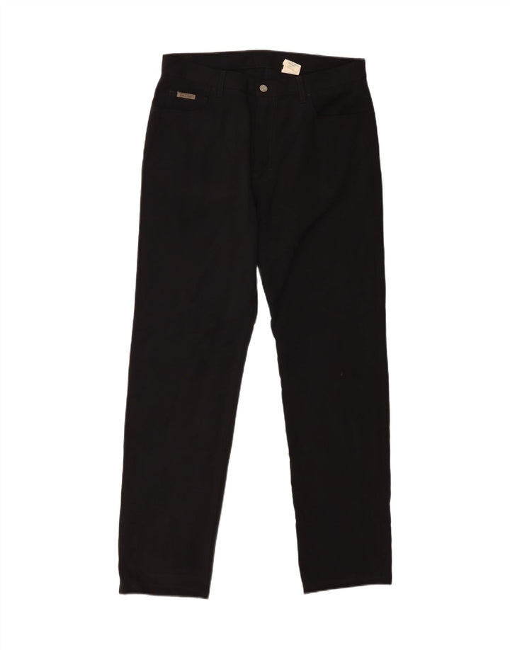 CALVIN KLEIN Mens Straight Casual Trousers W34 L31 Black Polyester