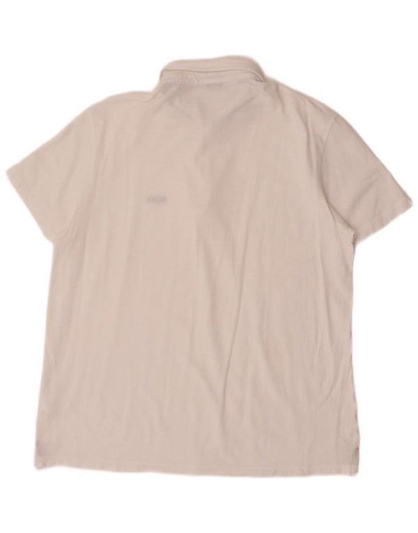 Tricou polo Hugo Boss pentru bărbați, bumbac alb 2XL