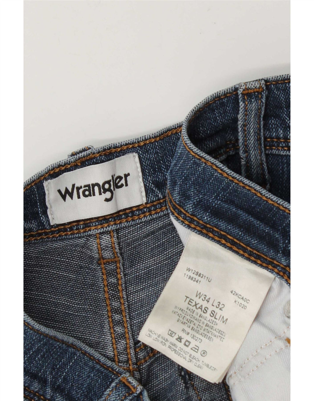 Blugi slim pentru bărbați Wrangler W34 L32 Bumbac albastru