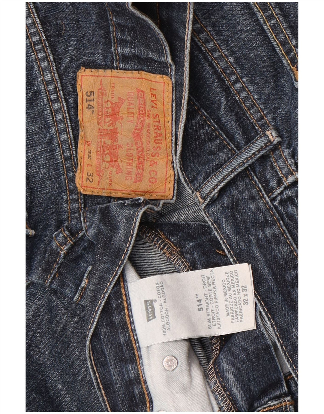 Blugi drepti pentru bărbați Levi's 514 W32 L32 Bumbac albastru