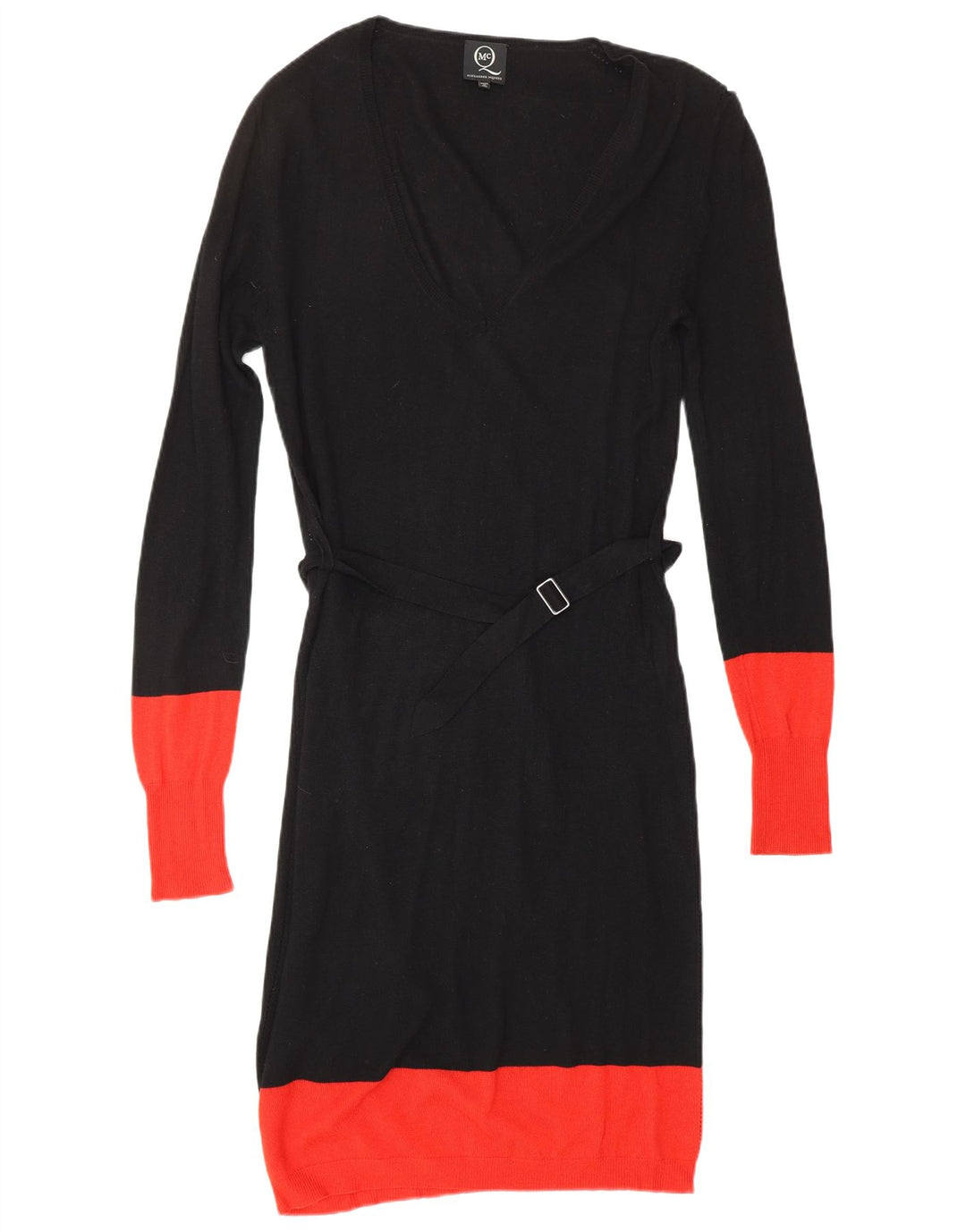 ALEXANDER MCQUEEN Rochie tip pulover pentru femei IT 42 Medium Black Viscose Designer