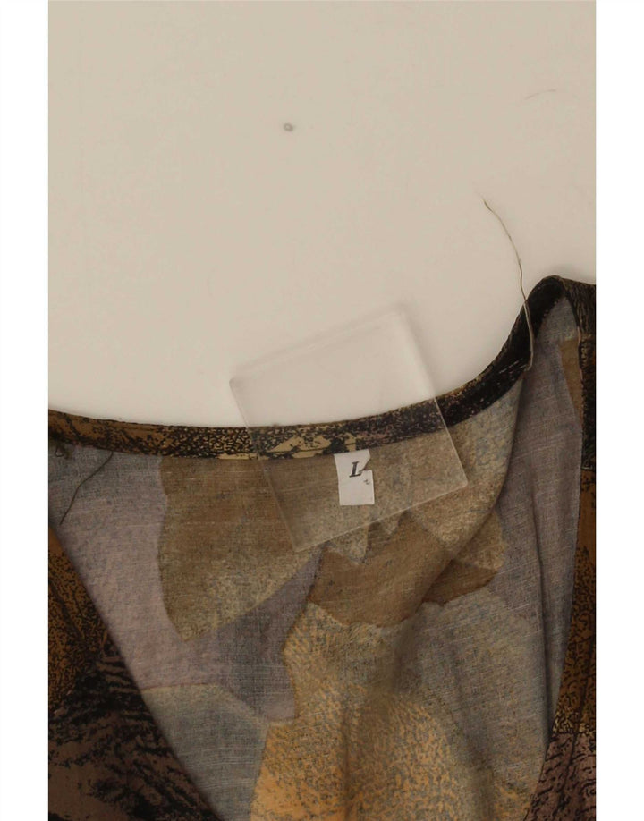 Combi de damă vintage cu model abstract UK 14 mare verde