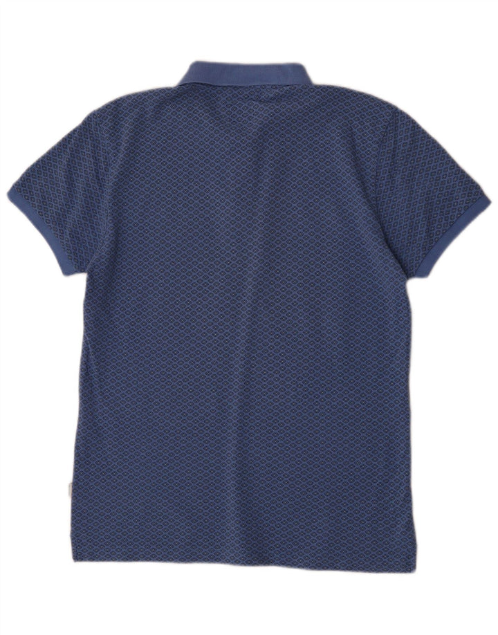 Tricou polo pentru bărbați Henry Cottons Slim Fit Medium Blue Geometric