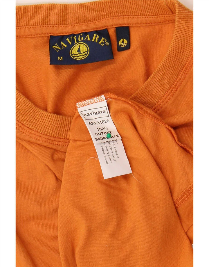 Tricou pentru bărbați Navigare Top Bumbac portocaliu mediu
