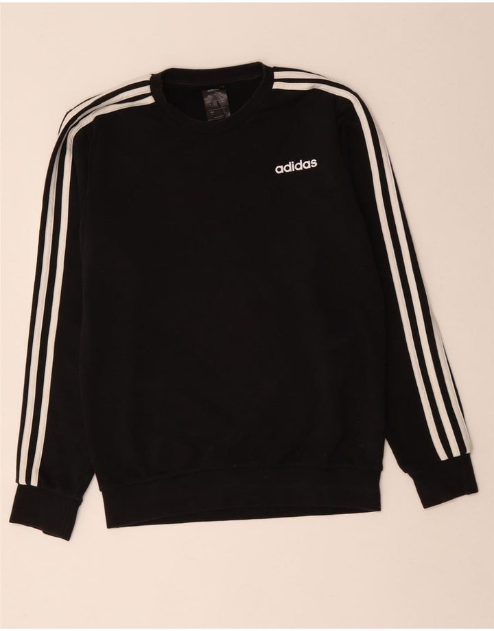 Hanorac pentru bărbați ADIDAS Jumper mic, negru, bumbac