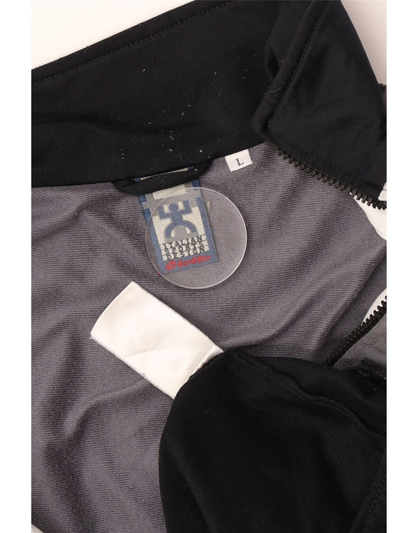 Jachetă de trening grafică pentru bărbați Lotto, mare, negru, poliester