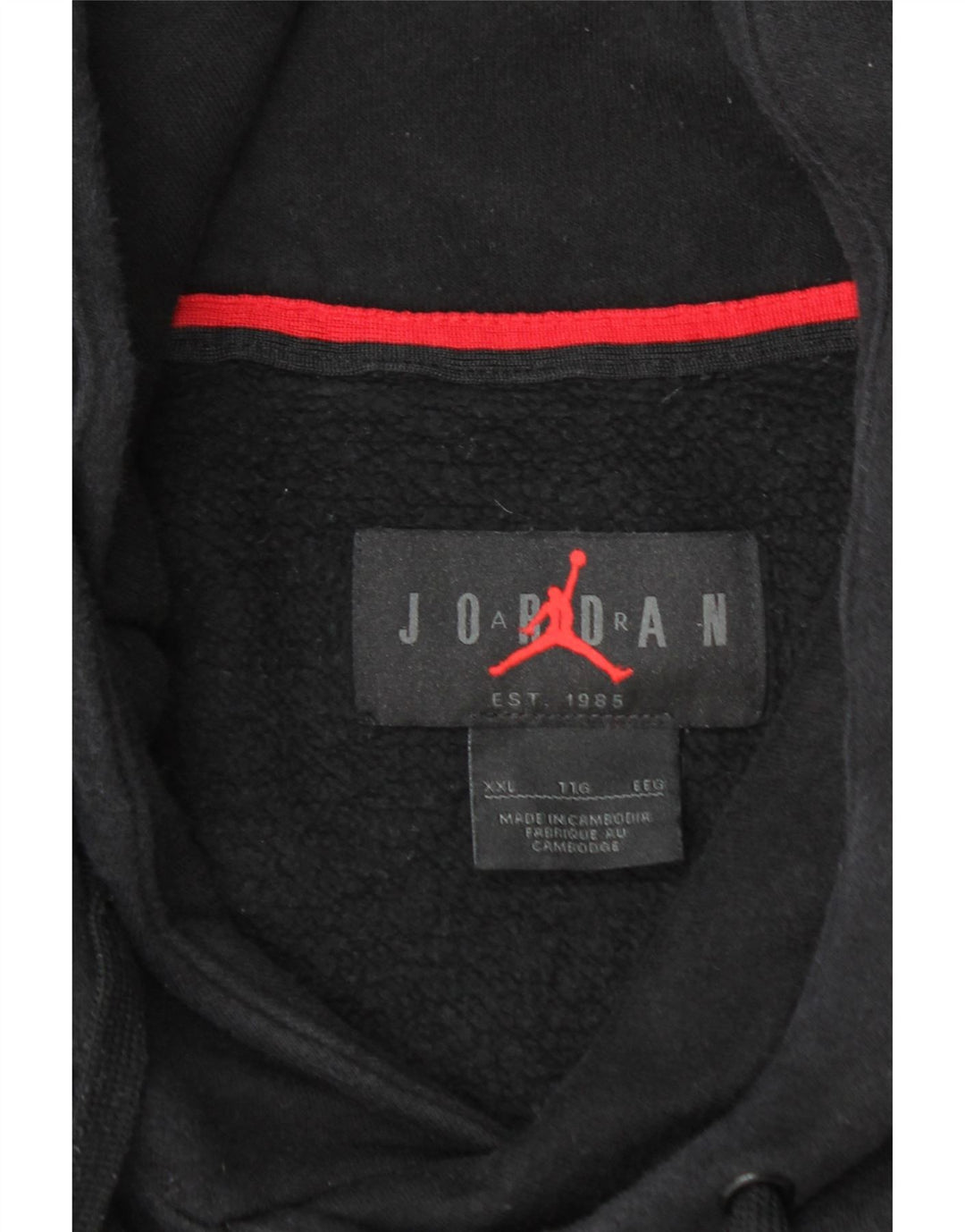 JORDAN Pulover grafic pentru bărbați, bumbac negru 2XL