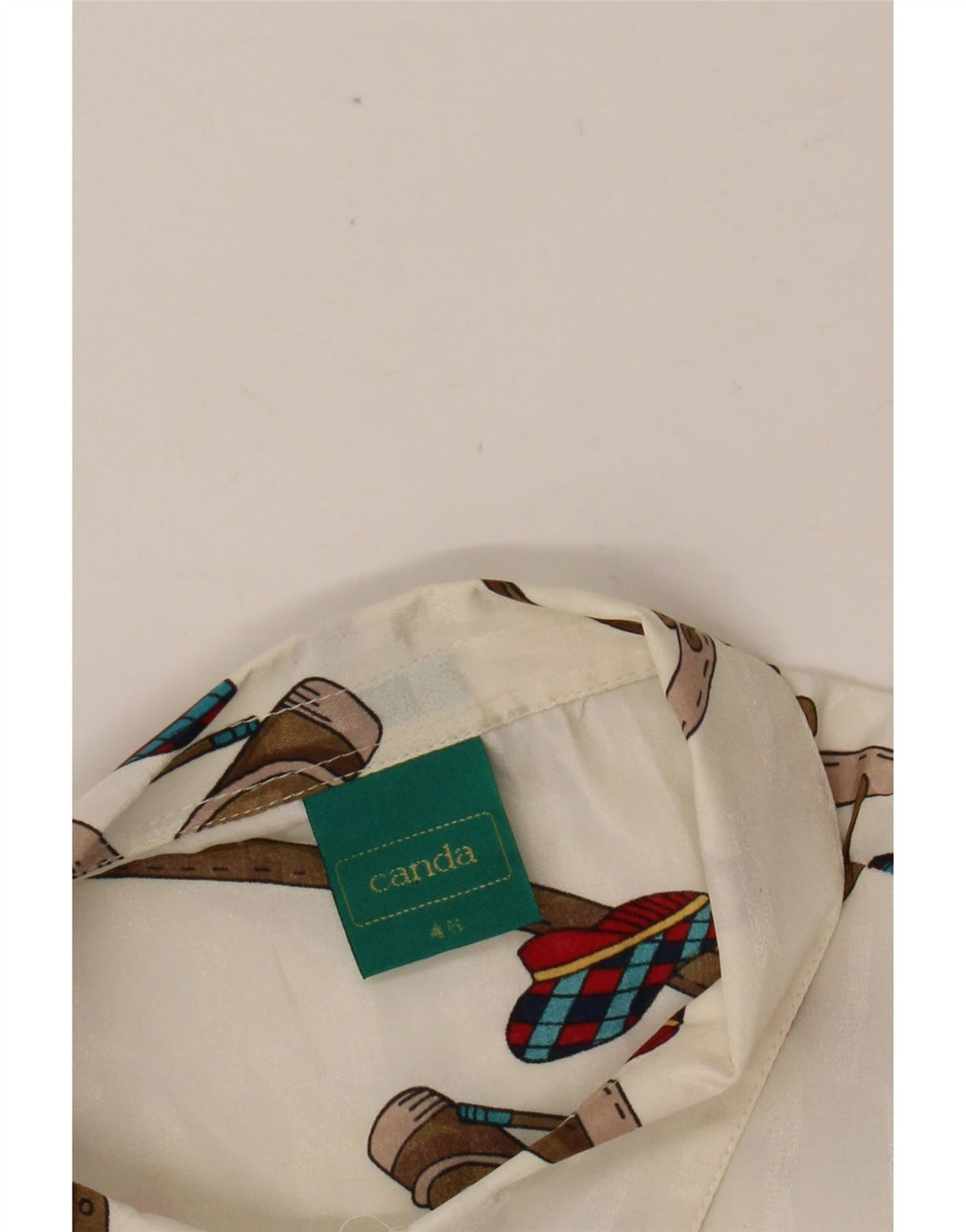 Bluză cămașă pentru femei CANDA cu model abstract IT 46 Poliester alb mare