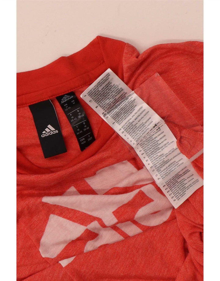 Tricou grafic Adidas pentru femei Top UK 12/14 Poliester roșu mediu