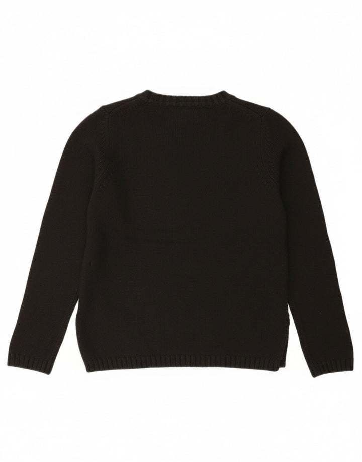 Pulover cu decolteu în V pentru femei Eddie Bauer UK 14 bumbac mediu negru