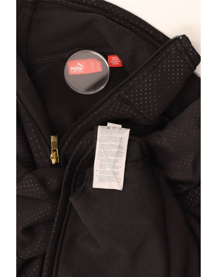 Jachetă de trening PUMA pentru femei UK 14 Poliester cu pete negre medii