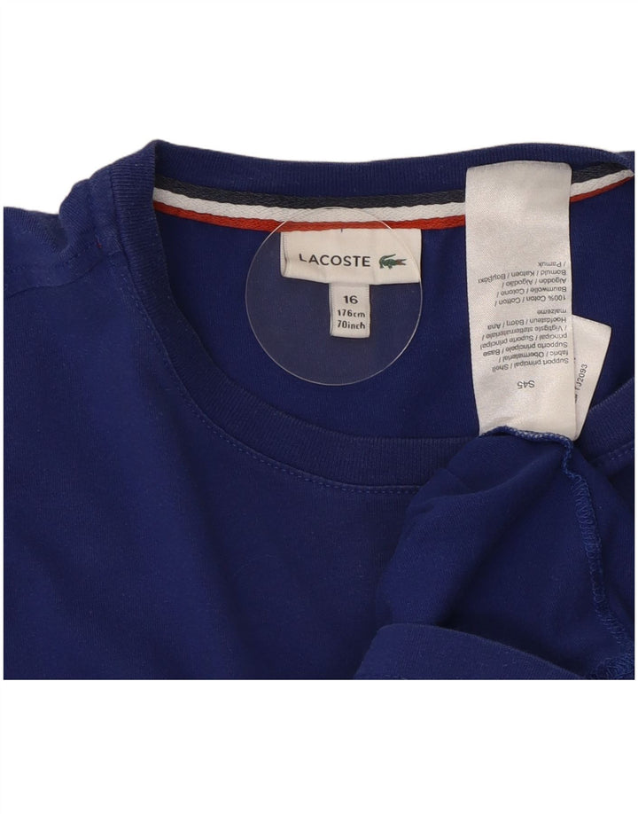 Lacoste Băieți Top Maneca Lunga 15-16 Ani Bumbac Albastru