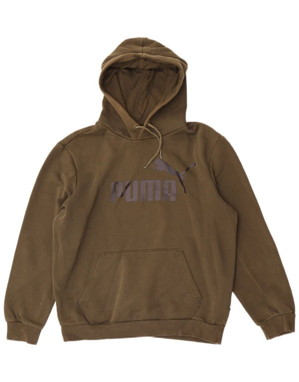 Pulover pentru femei Puma Graphic Hoodie UK 14 Medium Khaki Bumbac