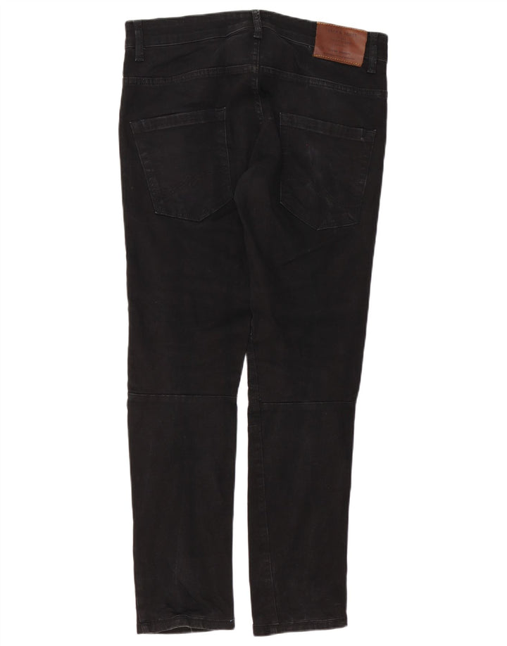 Blugi slim pentru bărbați Jack & Jones W32 L32 negri