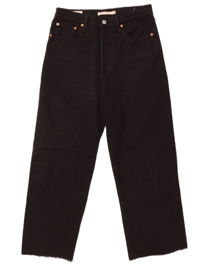 Blugi tăiați pentru femei Levi's Ribcage W28 L24 negri