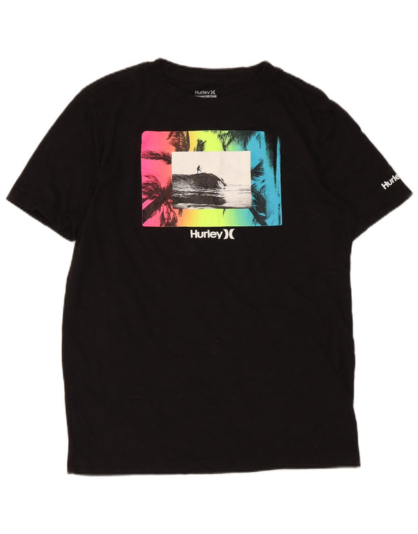 Tricou grafic pentru băieți Hurley Top 13-14 ani XL bumbac negru