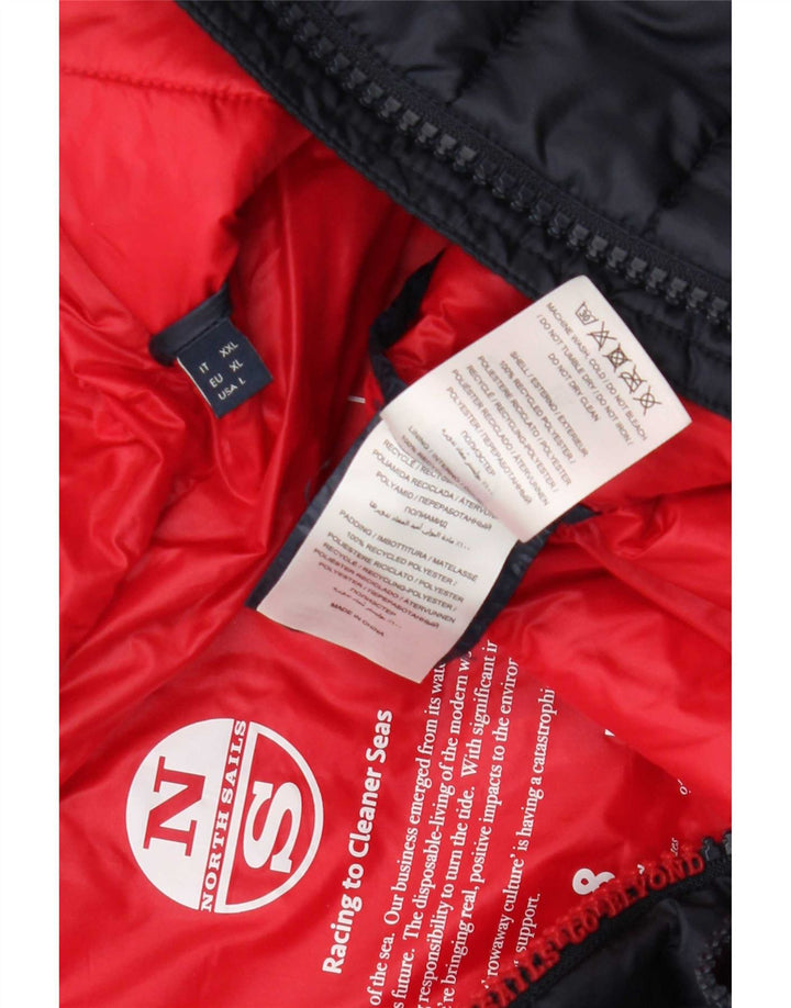 Jachetă căptușită cu glugă North Sails pentru bărbați UK 42 XL poliester bleumarin
