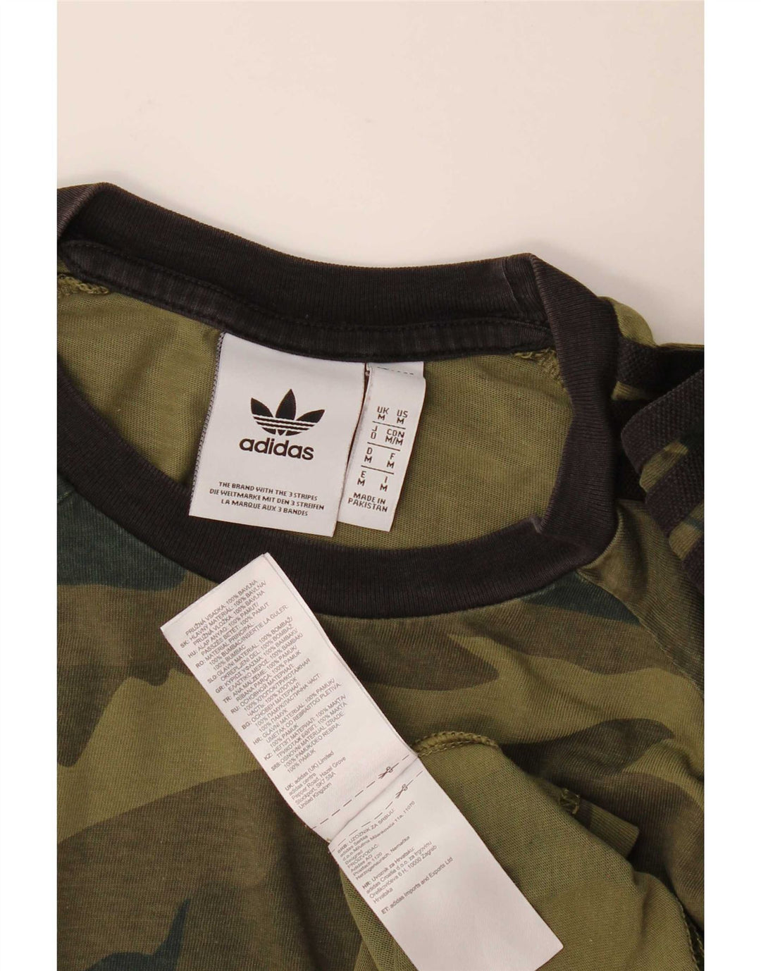 Tricou pentru bărbați Adidas Top Mediu Kaki Camuflaj Bumbac