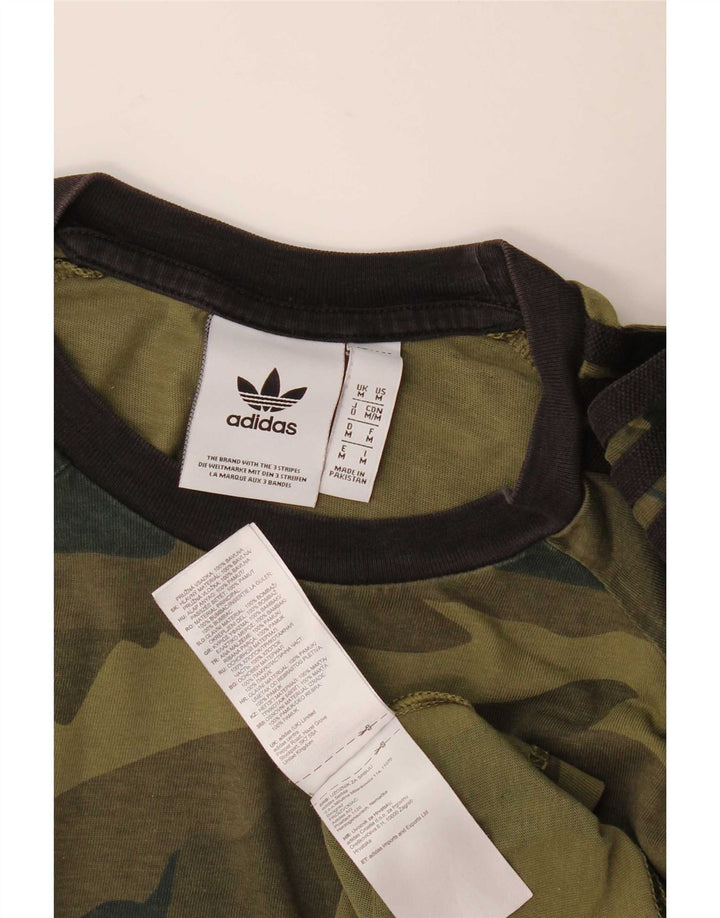 Tricou pentru bărbați Adidas Top Mediu Kaki Camuflaj Bumbac
