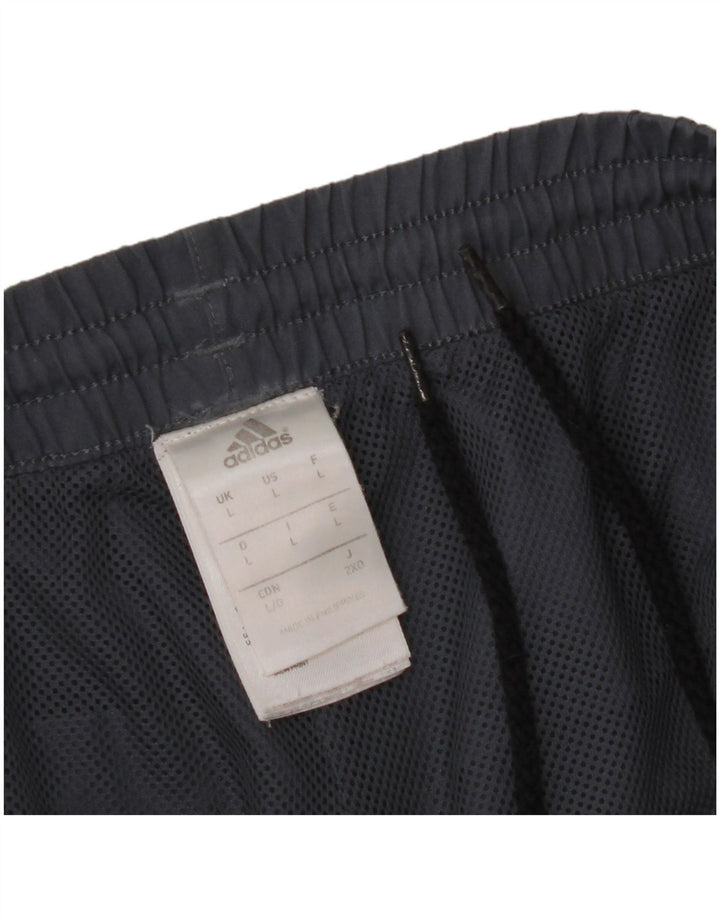 Pantaloni de trening grafic pentru bărbați ADIDAS Joggeri mari, gri, poliester