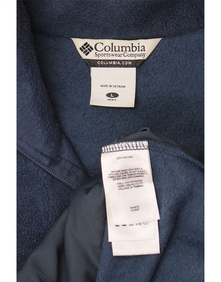 COLUMBIA Gilet pentru bărbați din fleece UK 40, mare, albastru, poliester