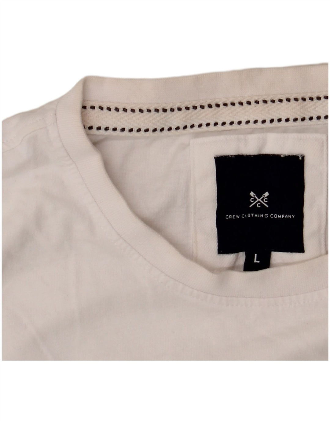 Crew Clothing Tricou pentru bărbați Top mare, alb, bumbac