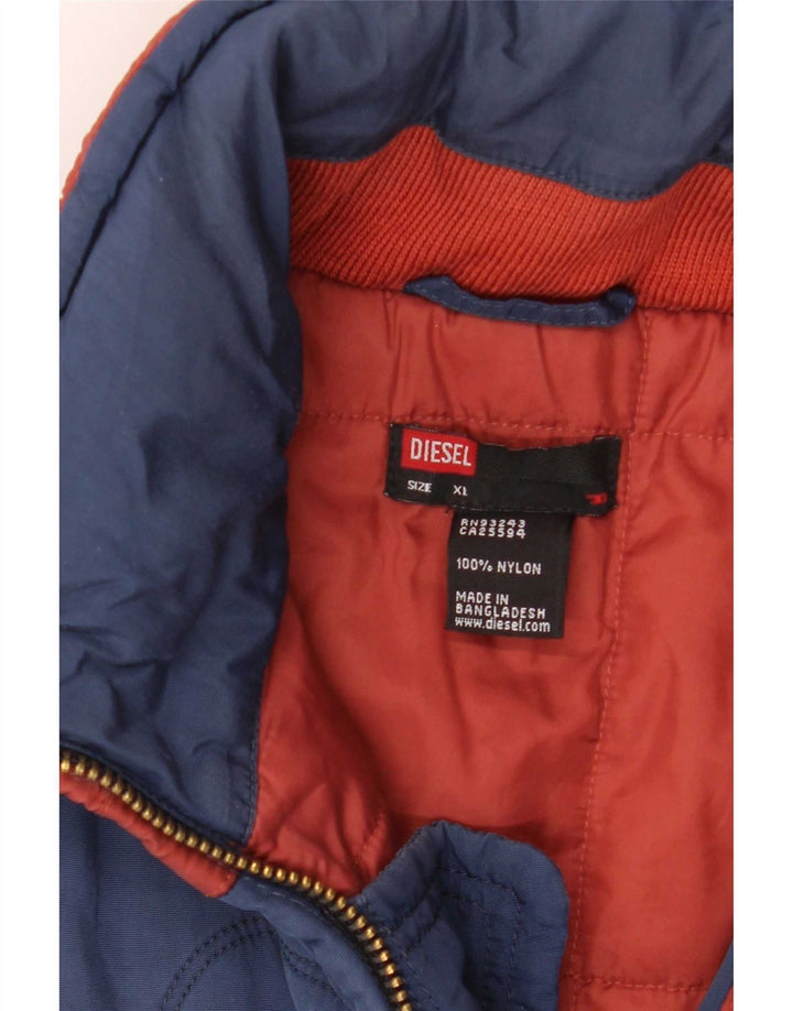 Jachetă bomber cu glugă pentru bărbați Diesel UK 42 XL Blue Nylon
