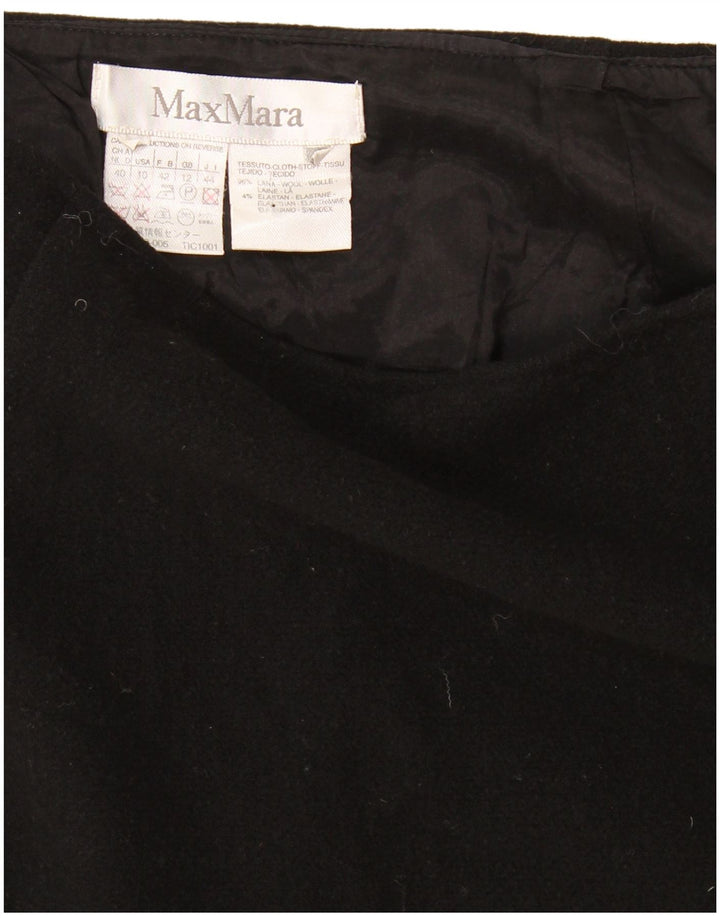 Fusta dreaptă pentru femei Max Mara UK 12 Medium W28 Lână neagră