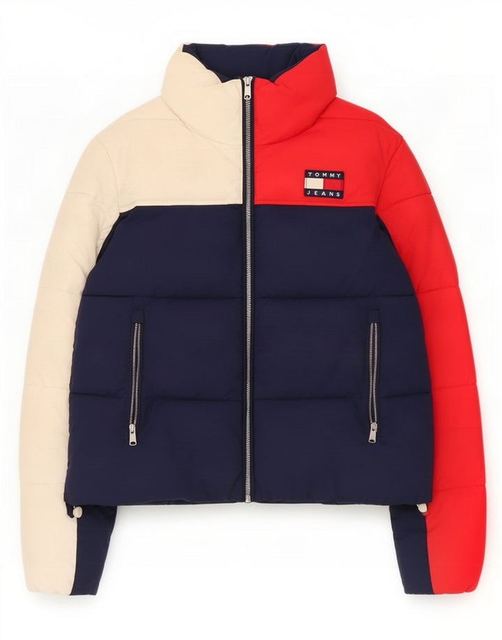 Jachetă căptușită Tommy Hilfiger pentru femei UK 14 Medium Bleumarin Colorblock