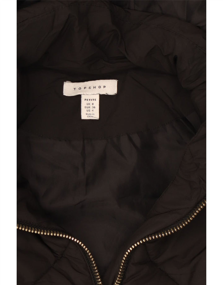 Jachetă căptușită supradimensionată cu glugă pentru femei Topshop UK 8 Small Negru