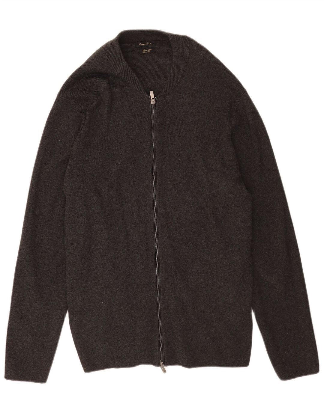 Pulover cardigan cu fermoar complet Massimo Dutti pentru bărbați, bumbac gri XL