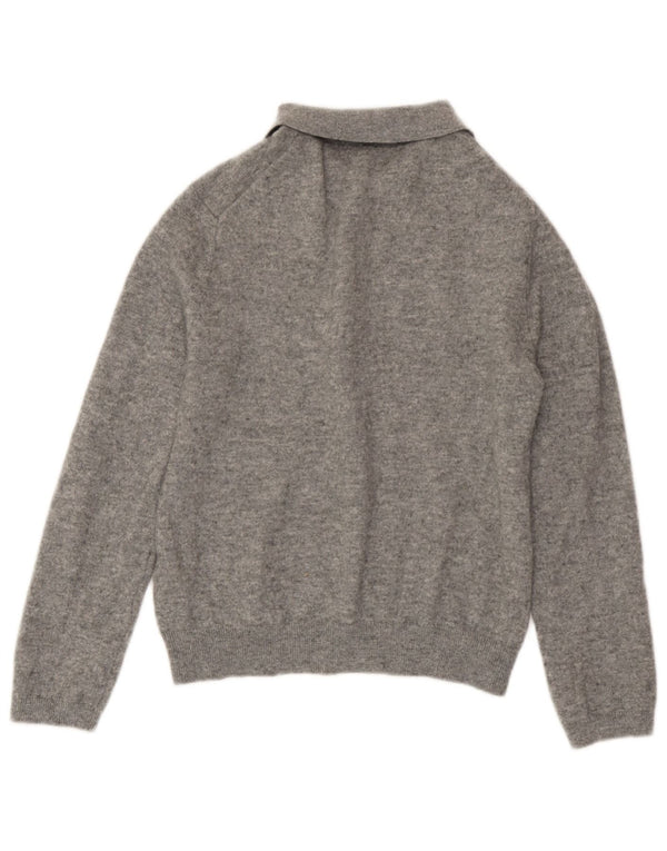 Pulover pentru damă Zara, cu gât polo, UK 18 XL, lână cu pete gri