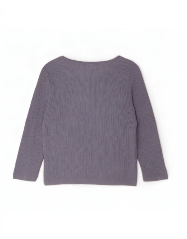 Max & Co. Top bolero cu mâneci 3/4 pentru femei UK 16 mare, gri, viscoză