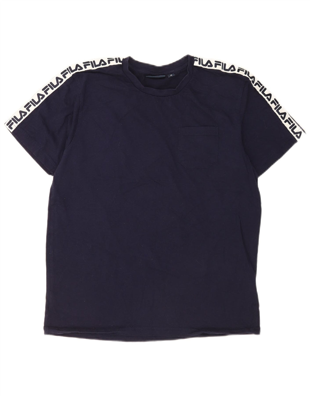 Tricou cu grafică pentru bărbați Fila Top Mediu Bleumarin Bumbac Colorblock