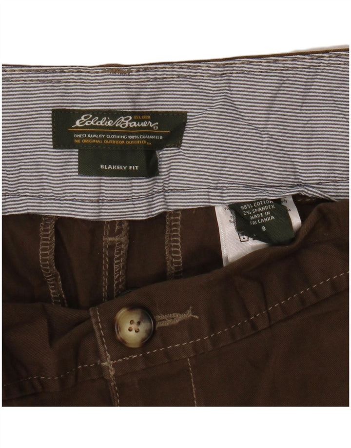 Bermuda pentru femei Eddie Bauer Blakely Fit US 8 Medium W30 Bumbac maro