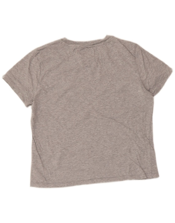 TOMMY HILFIGER Tricou cu grafic pentru femei Top UK 14 Medium Gri bumbac cu pete